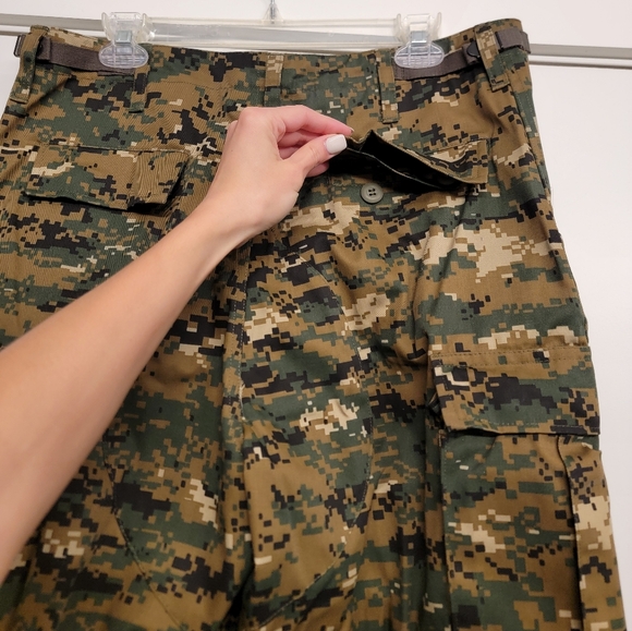 FOX COMBAT Outdoor Digital Camo Cargo Trouser Adjustable Waistband Pants - Picture 8 of 15